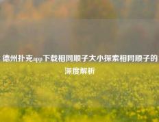 德州扑克app下载相同顺子大小探索相同顺子的深度解析