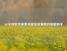 365买球软件探索卓越投资策略的智能助手