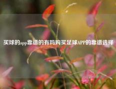 买球的app靠谱的有吗购买足球APP的靠谱选择