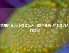 德州扑克app下载怎么入门德州扑克APP下载的入门指南