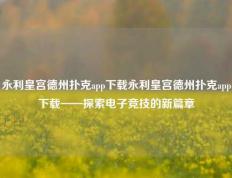 永利皇宫德州扑克app下载永利皇宫德州扑克app下载——探索电子竞技的新篇章