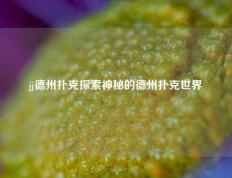 jj德州扑克探索神秘的德州扑克世界