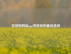 买球的网站app寻找你的最佳选择