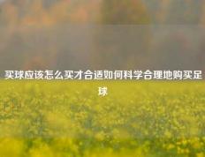 买球应该怎么买才合适如何科学合理地购买足球