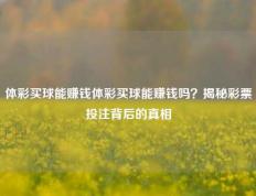 体彩买球能赚钱体彩买球能赚钱吗？揭秘彩票投注背后的真相