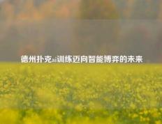 德州扑克ai训练迈向智能博弈的未来