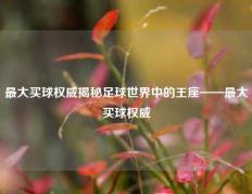 最大买球权威揭秘足球世界中的王座——最大买球权威