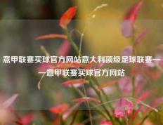 意甲联赛买球官方网站意大利顶级足球联赛——意甲联赛买球官方网站