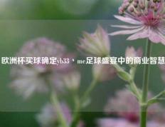 欧洲杯买球确定yb33丶me足球盛宴中的商业智慧