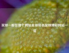 买球一般在哪个网址全球知名足球博彩网站一览