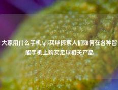 大家用什么手机App买球探索人们如何在各种智能手机上购买足球相关产品