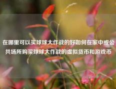 在哪里可以买球球大作战的好如何在家中或公共场所购买球球大作战的虚拟货币和游戏币