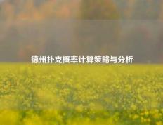 德州扑克概率计算策略与分析