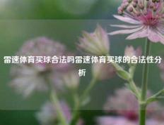 雷速体育买球合法吗雷速体育买球的合法性分析