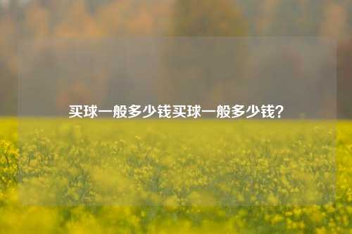 买球一般多少钱买球一般多少钱？