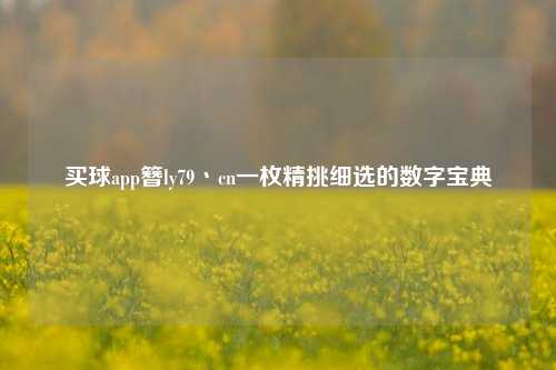 买球app簪ly79丶cn一枚精挑细选的数字宝典