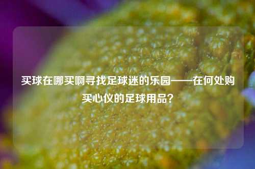 买球在哪买啊寻找足球迷的乐园——在何处购买心仪的足球用品？