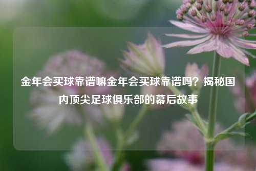 金年会买球靠谱嘛金年会买球靠谱吗？揭秘国内顶尖足球俱乐部的幕后故事