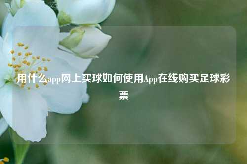 用什么app网上买球如何使用App在线购买足球彩票