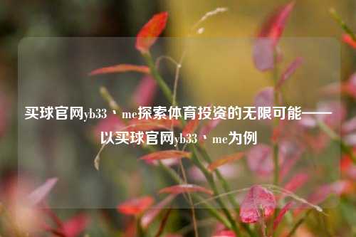 买球官网yb33丶me探索体育投资的无限可能——以买球官网yb33丶me为例