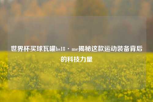 世界杯买球瓦罐bs18·me揭秘这款运动装备背后的科技力量