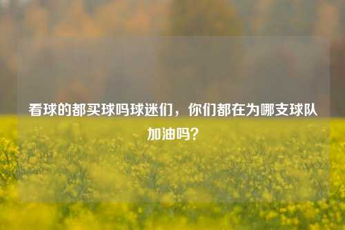 看球的都买球吗球迷们，你们都在为哪支球队加油吗？