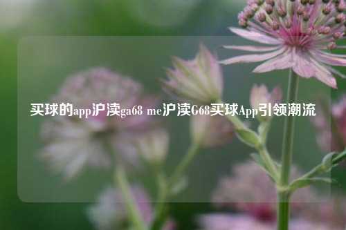 买球的app沪渎ga68 me沪渎G68买球App引领潮流
