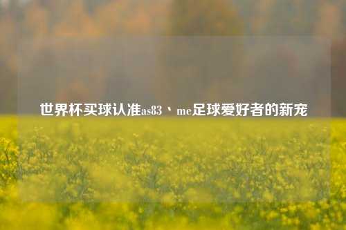 世界杯买球认准as83丶me足球爱好者的新宠