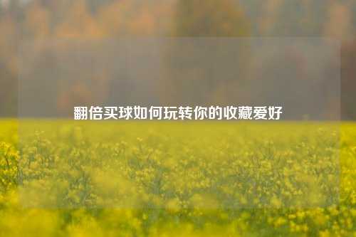翻倍买球如何玩转你的收藏爱好