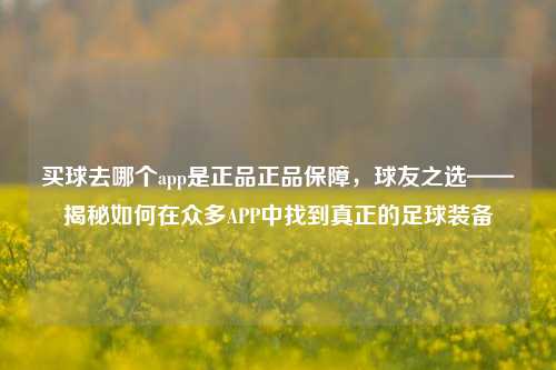 买球去哪个app是正品正品保障，球友之选——揭秘如何在众多APP中找到真正的足球装备