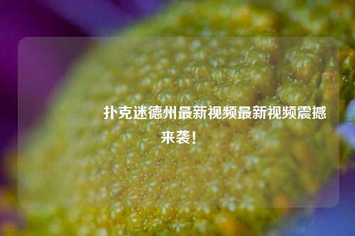 🎖️扑克迷德州最新视频最新视频震撼来袭！