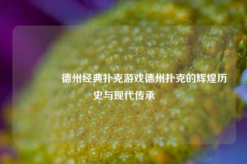 🥈德州经典扑克游戏德州扑克的辉煌历史与现代传承