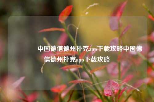 👉中国德信德州扑克app下载攻略中国德信德州扑克app下载攻略