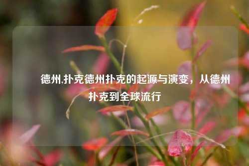 ✌️德州,扑克德州扑克的起源与演变，从德州扑克到全球流行