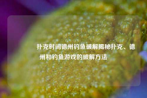 👈扑克时间德州钓鱼破解揭秘扑克、德州和钓鱼游戏的破解方法