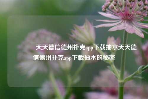 🏆天天德信德州扑克app下载抽水天天德信德州扑克app下载抽水的秘密