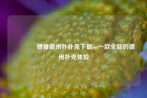 👈博雅德州扑扑克下载ios一款全新的德州扑克体验
