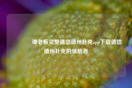 👈谭老板完整德信德州扑克app下载德信德州扑克的领航者