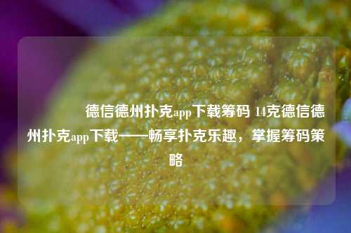 👉德信德州扑克app下载筹码 14克德信德州扑克app下载——畅享扑克乐趣，掌握筹码策略