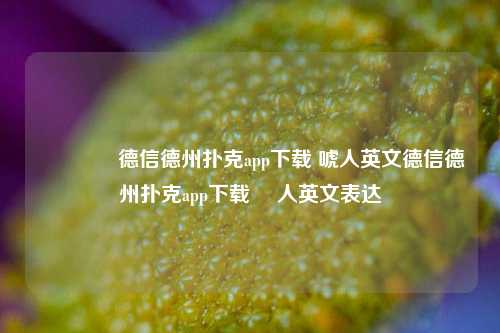 🥇德信德州扑克app下载 唬人英文德信德州扑克app下载 唫人英文表达