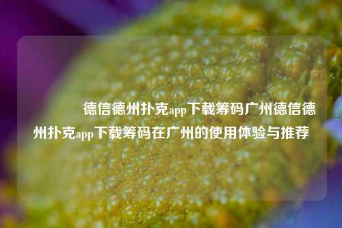 👈德信德州扑克app下载筹码广州德信德州扑克app下载筹码在广州的使用体验与推荐