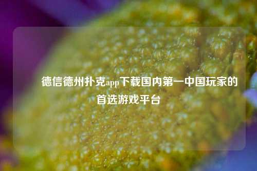 ✌️德信德州扑克app下载国内第一中国玩家的首选游戏平台
