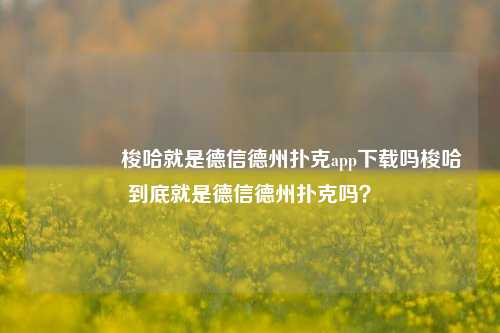 👈梭哈就是德信德州扑克app下载吗梭哈到底就是德信德州扑克吗？
