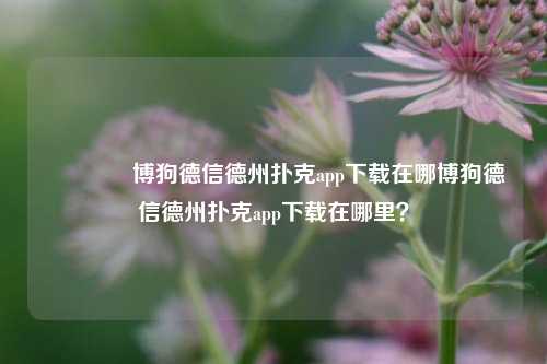 🏅博狗德信德州扑克app下载在哪博狗德信德州扑克app下载在哪里？