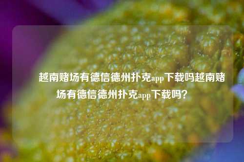 ✌️越南赌场有德信德州扑克app下载吗越南赌场有德信德州扑克app下载吗？