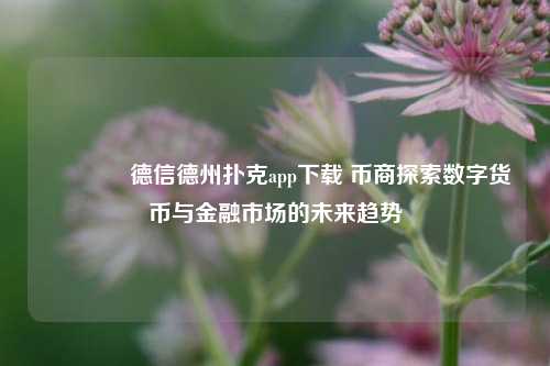 👈德信德州扑克app下载 币商探索数字货币与金融市场的未来趋势