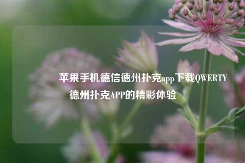 👉苹果手机德信德州扑克app下载QWERTY德州扑克APP的精彩体验
