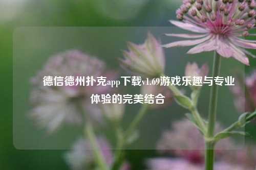 ✌️德信德州扑克app下载v1.69游戏乐趣与专业体验的完美结合