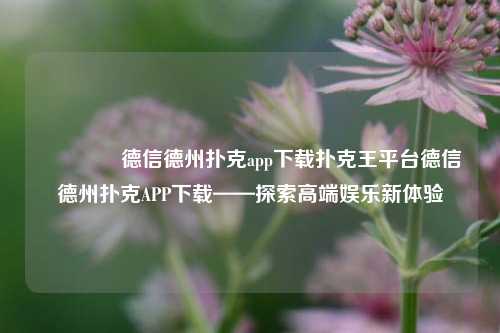 👍德信德州扑克app下载扑克王平台德信德州扑克APP下载——探索高端娱乐新体验