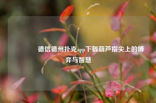 🏆德信德州扑克app下载葫芦指尖上的博弈与智慧